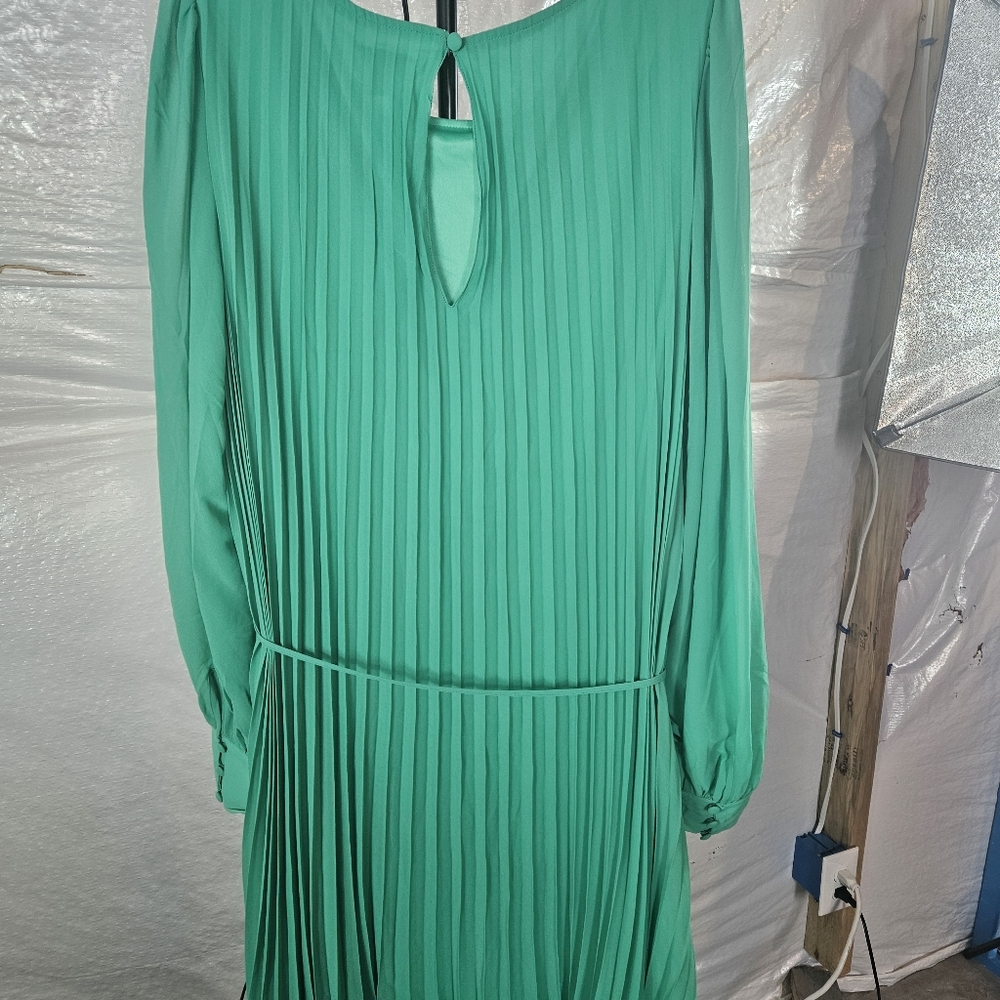 Torrid Green Sheath Dress with Bishop Sleeves